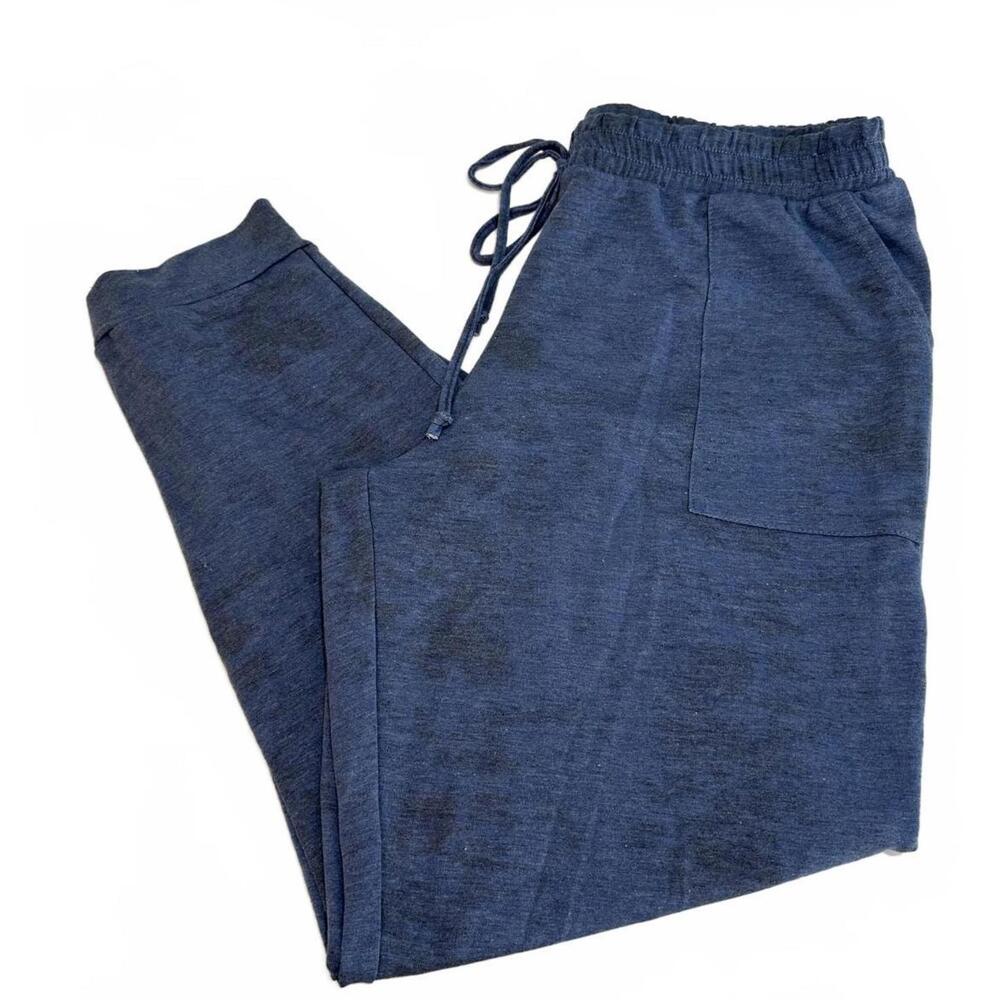 Lexington Avenue's Woman's Blue Casual Blue Drawstring Pants- 1X